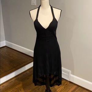 Guess Halter Hi-Low Black Dress